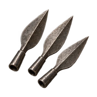 Crucible-steel throwing-spear heads